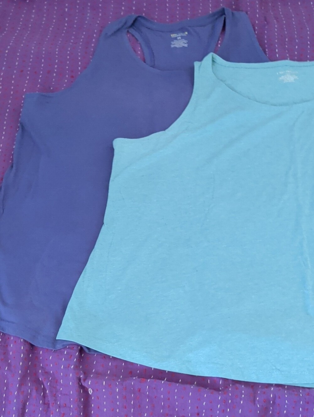 2 For 1 -Lane Bryant Teal Blue & Tek Gear Purple Casual Tank Top